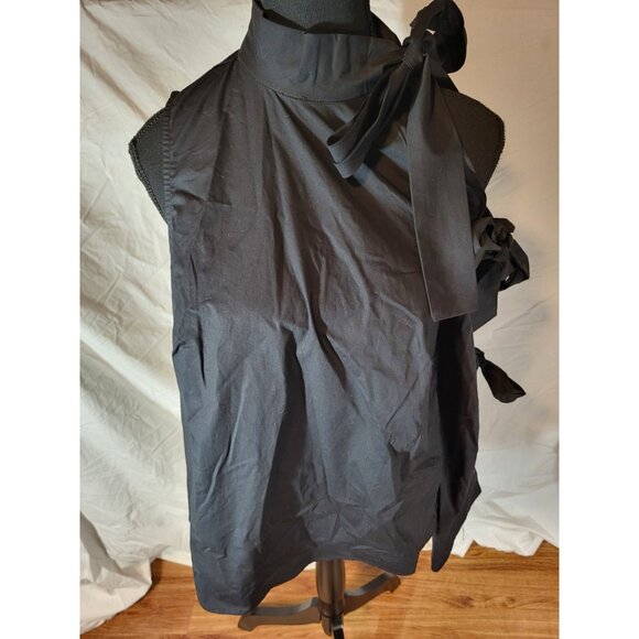 Style Mafia Womens Cotton One Shoulder Long  Sleeve Top Black Size L - Picture 1 of 5